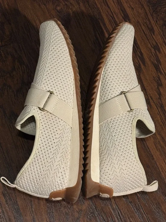 Born Women's Knit Slip-On Sneakers in Cream with Tan Accents - Picture 10 of 12